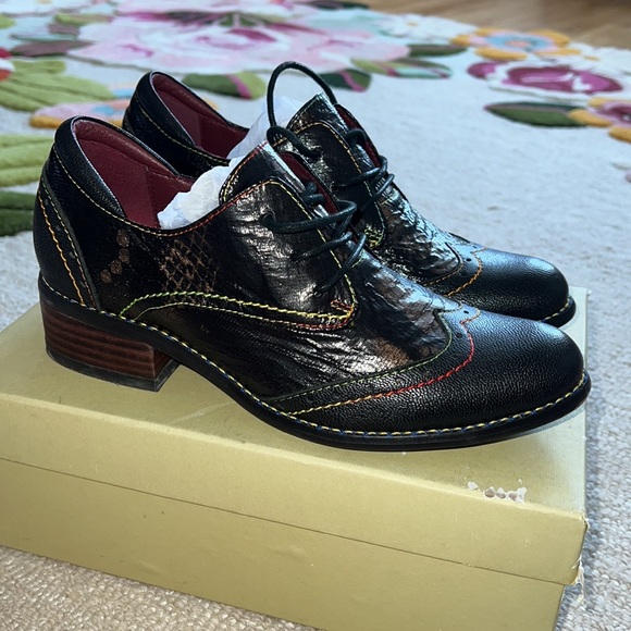 L’Artiste spring step black laced shoes 38 new in the box - Picture 5 of 9